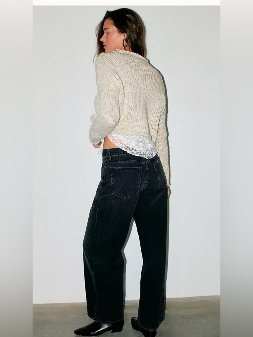 Free People AGOLDE Low slung Baggy Jeans. NWT. Ditch - Picture 5 of 5